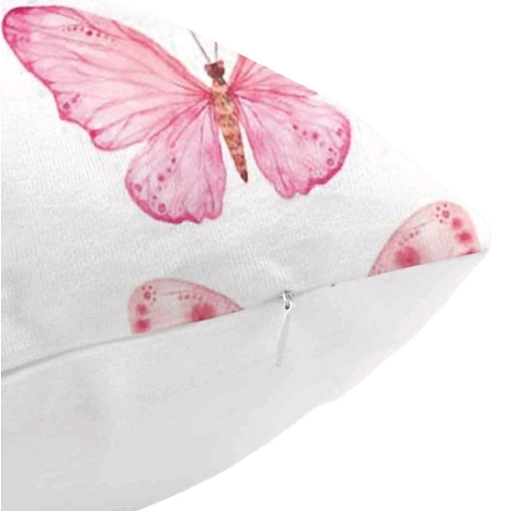 Pink Butterfly Pillow Cover - Picture 2 of 6